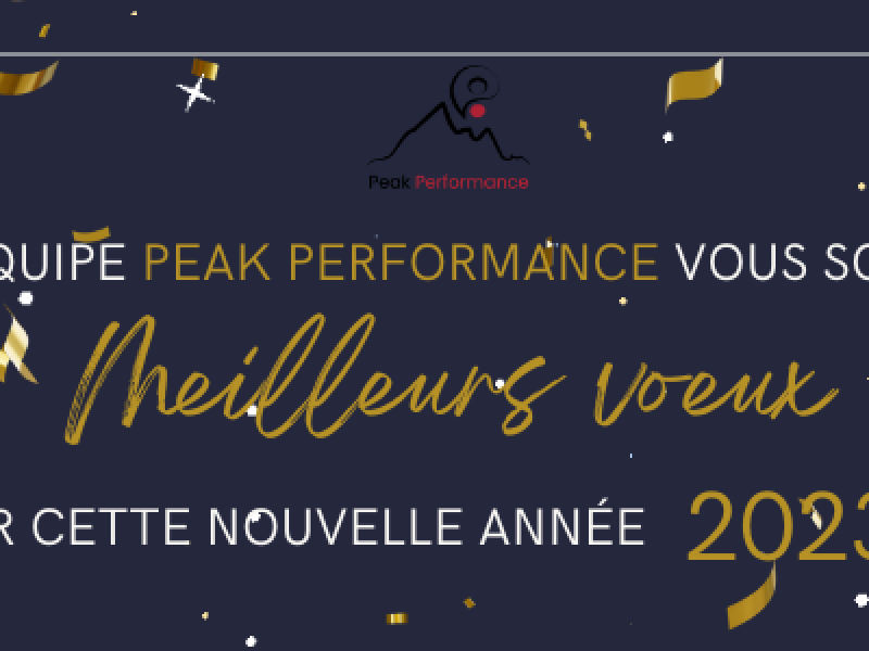 Meilleurs vœux pour cette année 2023 - Peak Performance - Pau